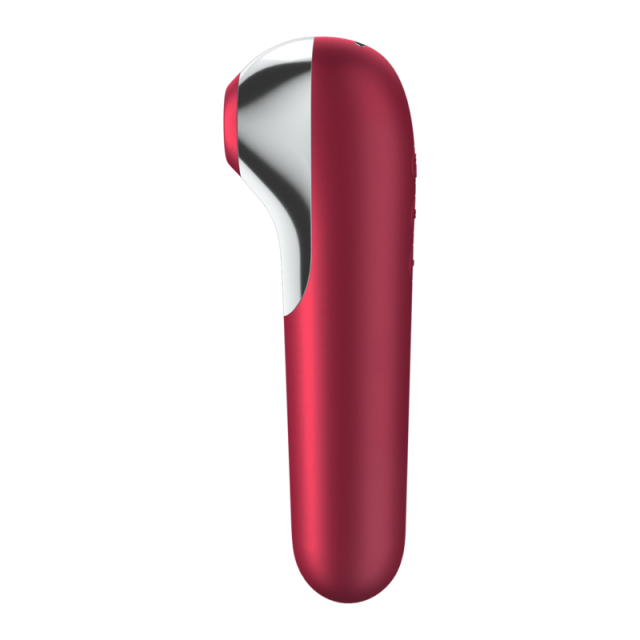 SATISFYER DUAL LOVE VIBRADOR Y SUCCIONADOR CON AIRE PULSADO ROJO 2