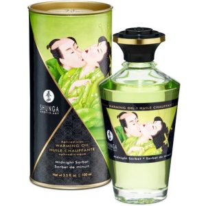 SHUNGA ACEITE MASAJE EFECTO CALOR SABOR SORBETE DE MEDIANOCHE