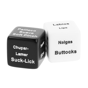 JUEGO 2 DADOS BLACK&SILVER